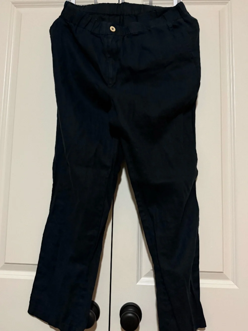 Quince Men's 100% European Linen Pants - L - Black